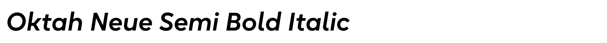 Oktah Neue Semi Bold Italic image